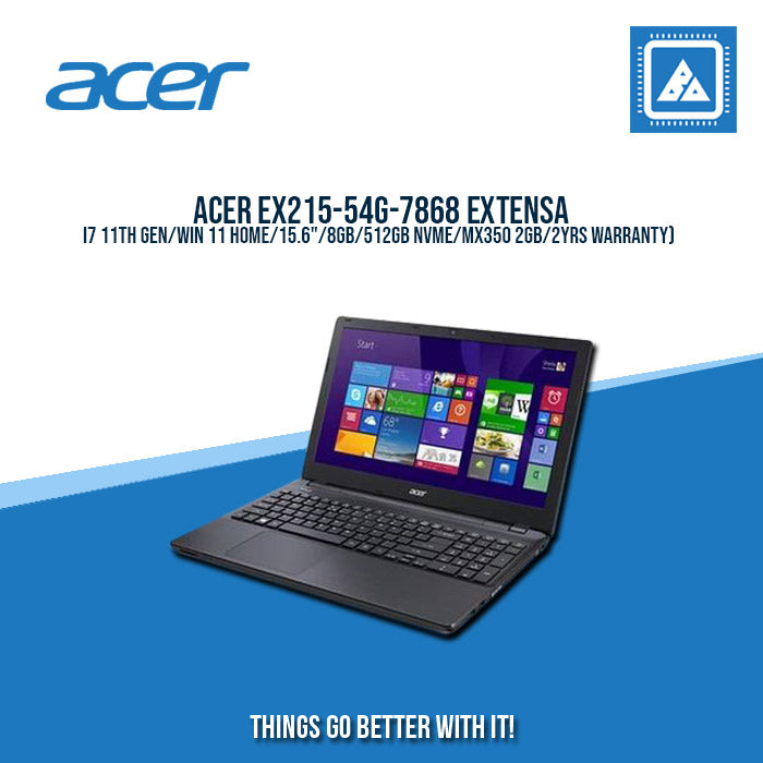 ACER EXTENSA 15 EX215-54G-7868 I7-1165G7/8GB/512GB NVME/MX350 2GB | BEST FOR STUDENTS AND FREELANCERS LAPTOP ACER EXTENSA 15 EX215-54G-7868 I7-1165G7/8GB/512GB NVME/MX350 2GB | BEST FOR STUDENTS AND FREELANCERS LAPTOP